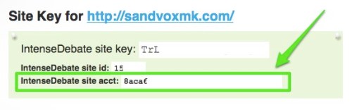 IntenseDebate - Site Key
